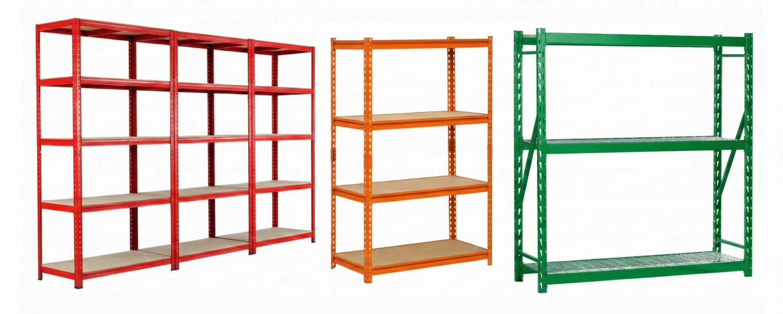 Industrial slotted angle racks for warehouse storage