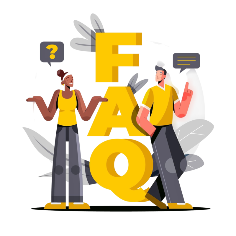 Men and women discussing questions